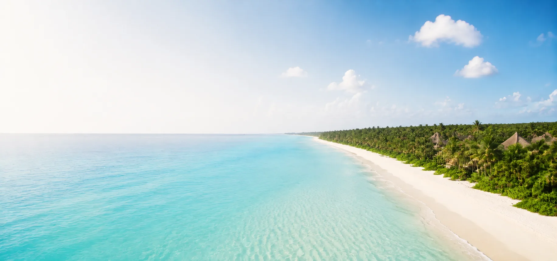 Maroma beach and Riviera Maya coastline
